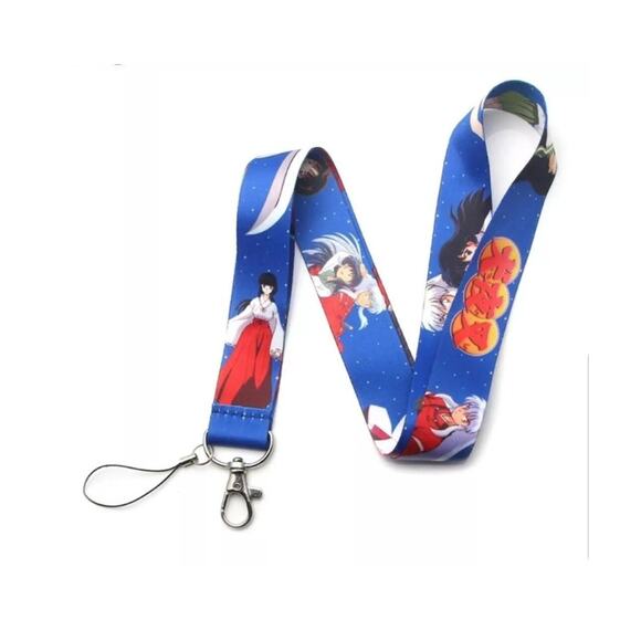 Best Japanese Anime Inuyasha Cell Phone Holder Lanyard with Metal Clip Blue - Picture 1 of 6
